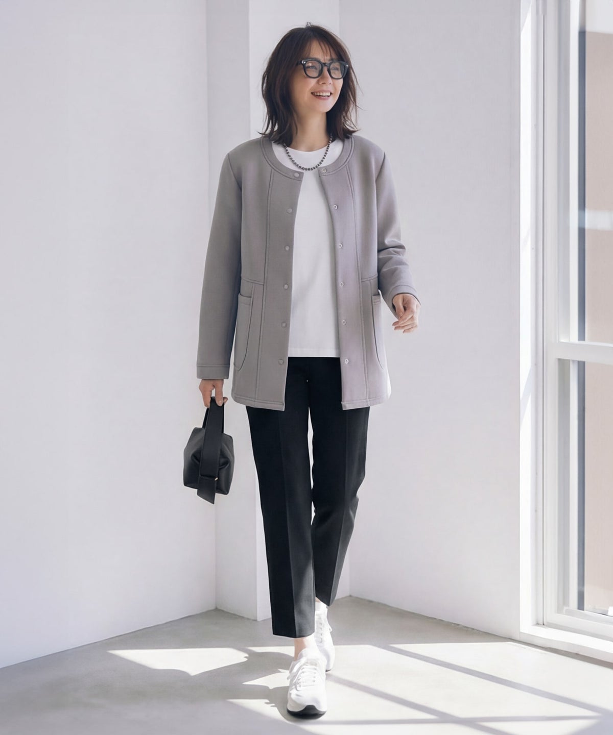 着用イメージ 165cm モカグレー