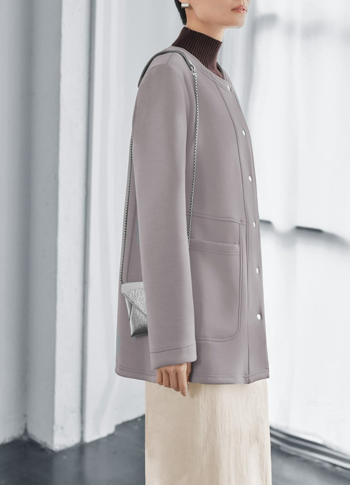 着用イメージ 165cm モカグレー