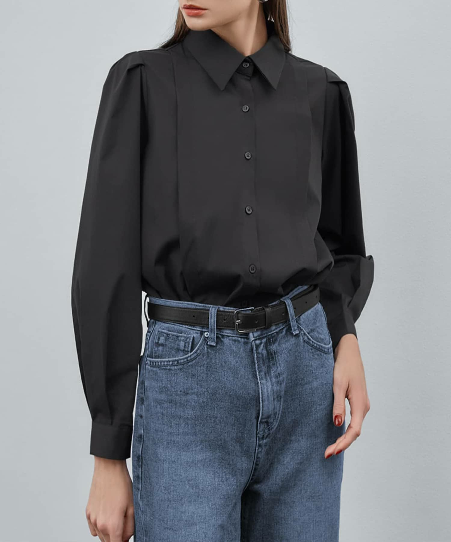 OUTLET】フロントタックワークシャツ | おしゃれな大人レディース