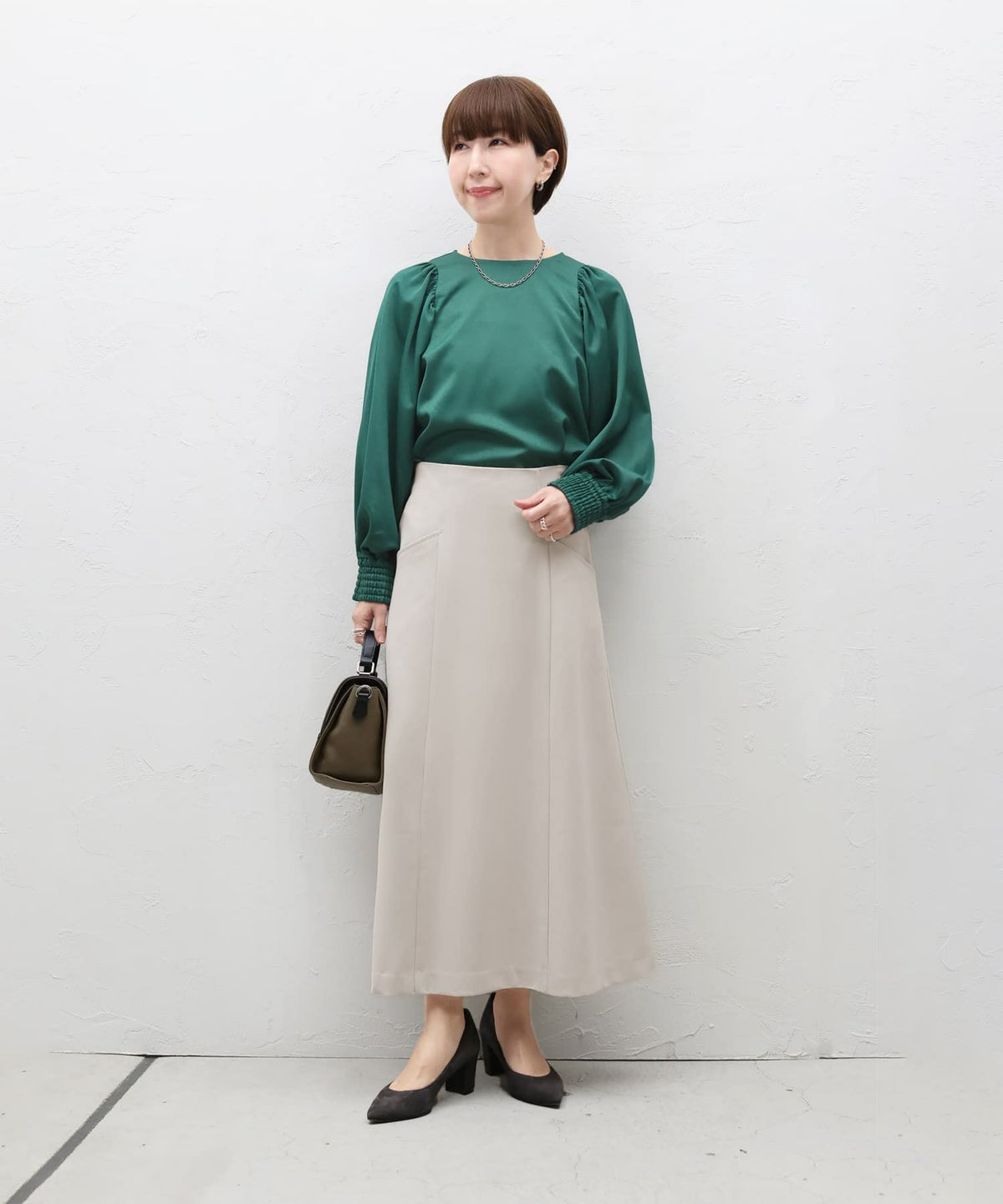 着用イメージ 153㎝　Sサイズ　グレージュ