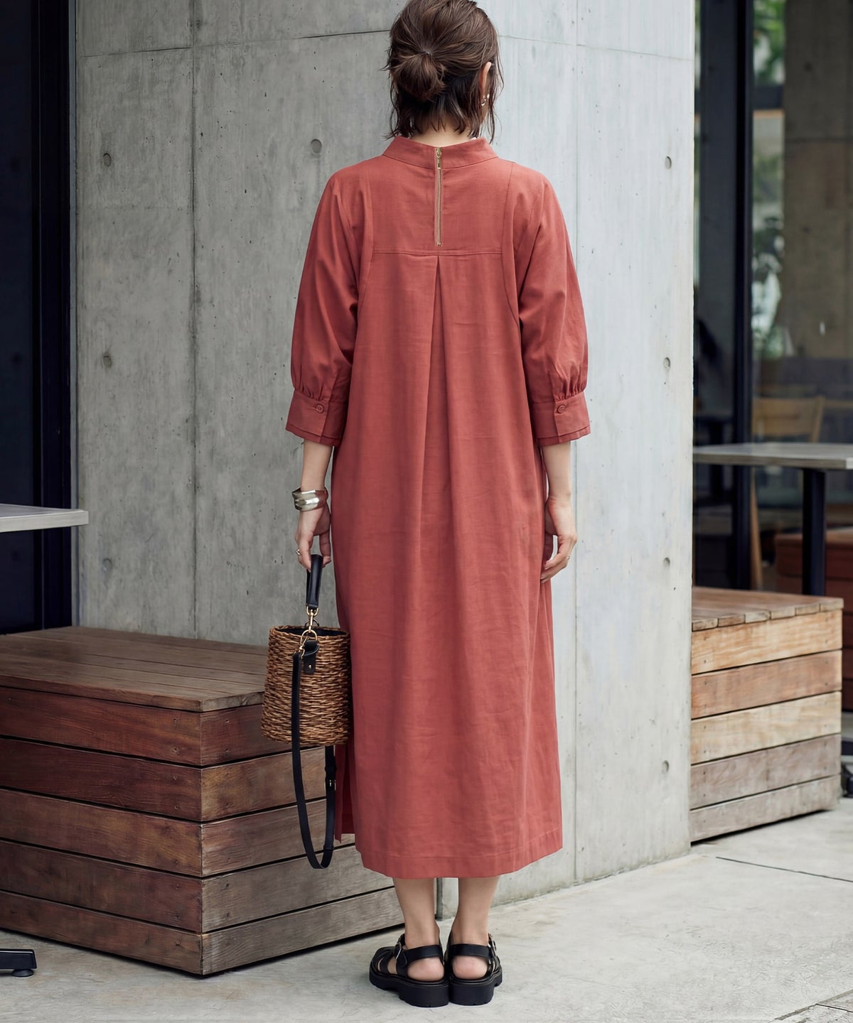 着用イメージ 165cm 着用サイズ 02 ブラッドオレンジ