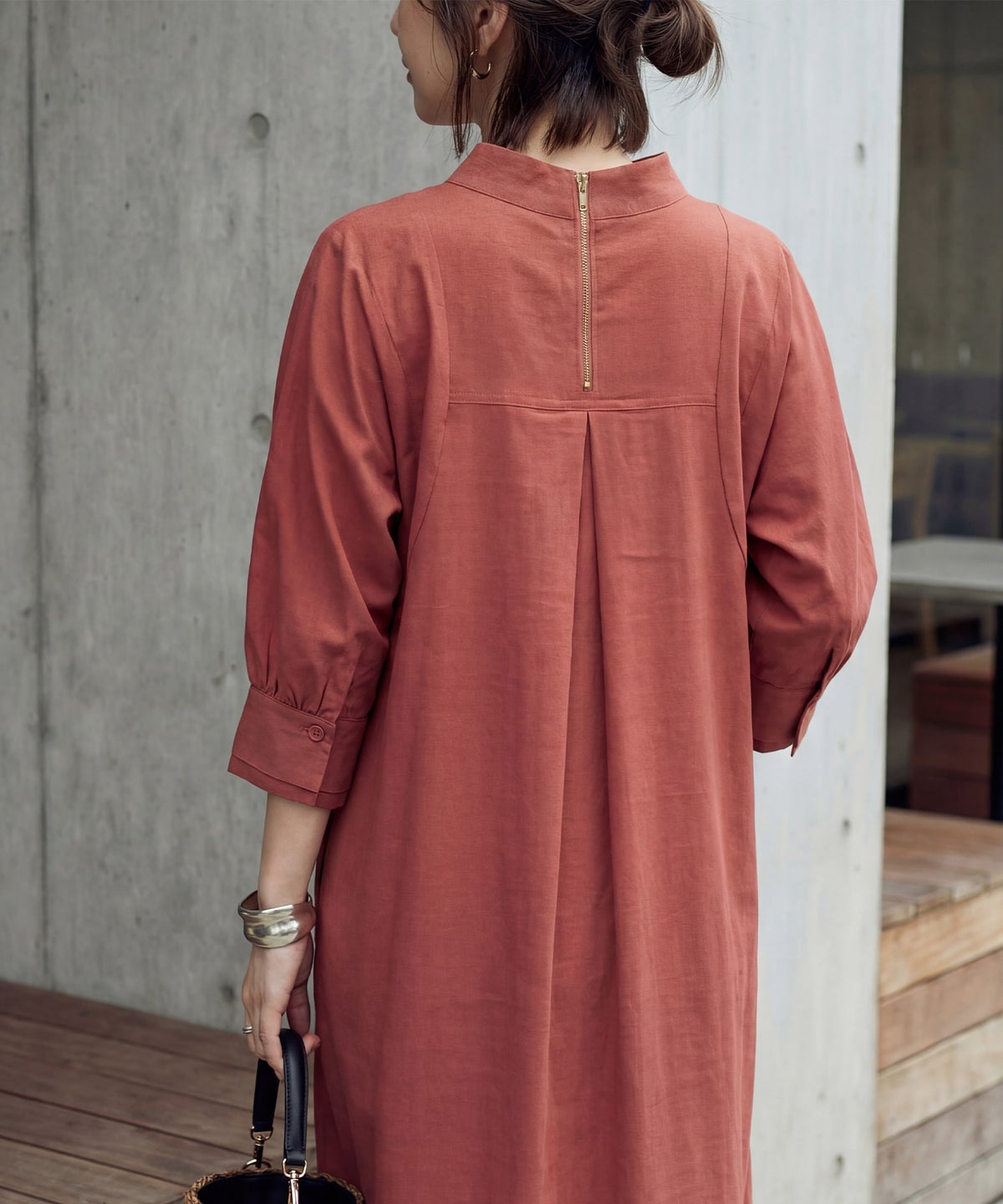 着用イメージ 165cm 着用サイズ 02 ブラッドオレンジ