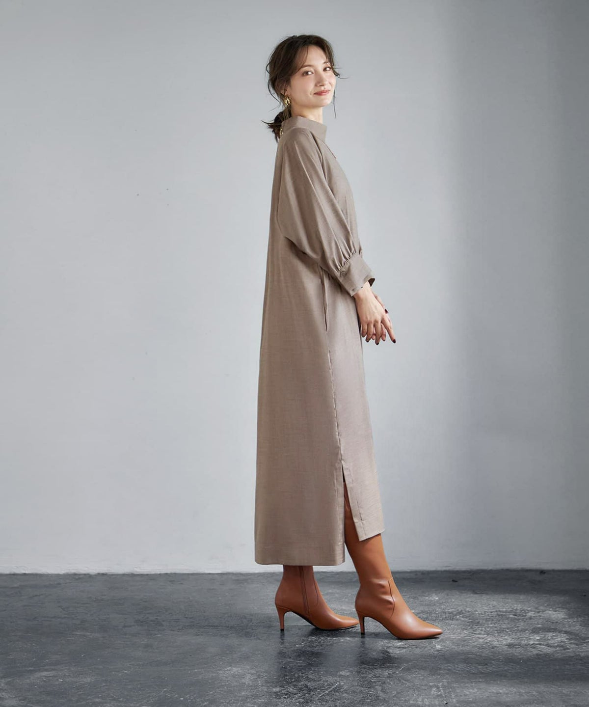 着用イメージ 165cm 着用サイズ 02 ベージュ