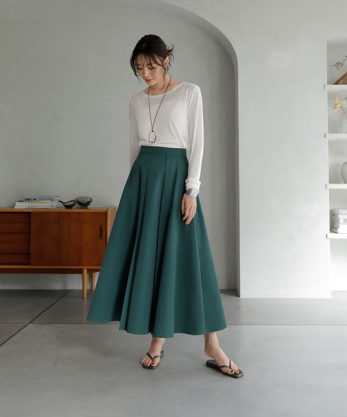 着用イメージ　166cm 02サイズ グリーン