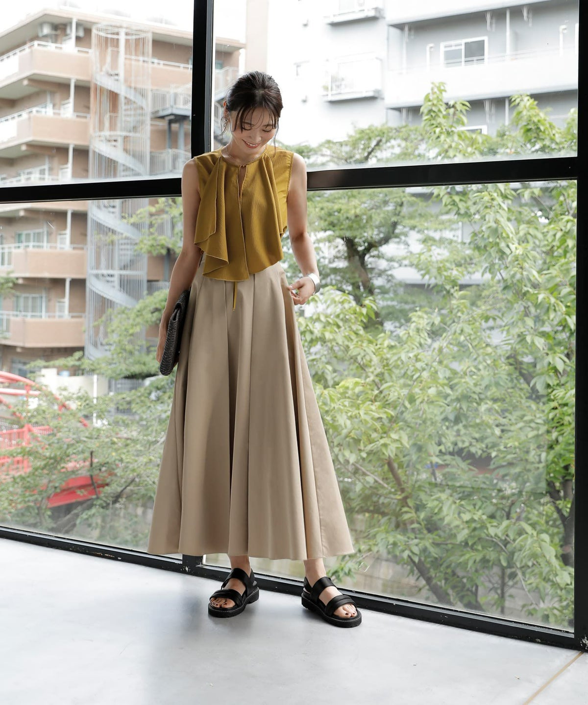 着用イメージ　166cm 02サイズ ベージュ