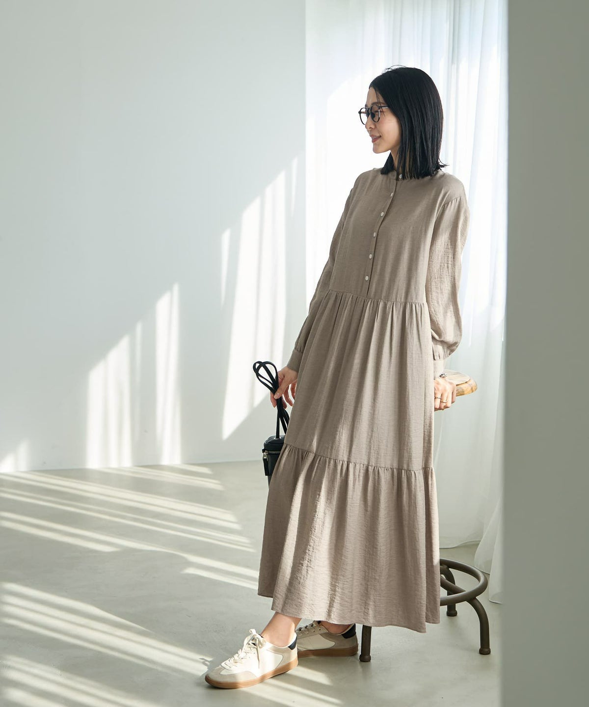 着用イメージ 164cm 02サイズ サンドベージュ