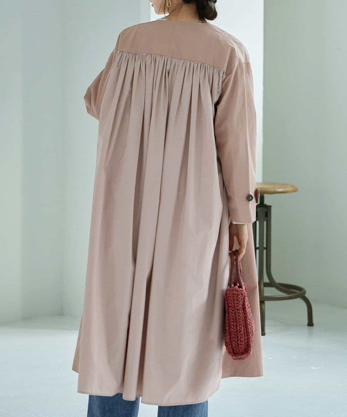 着用イメージ 165cm ニュアンスピンク