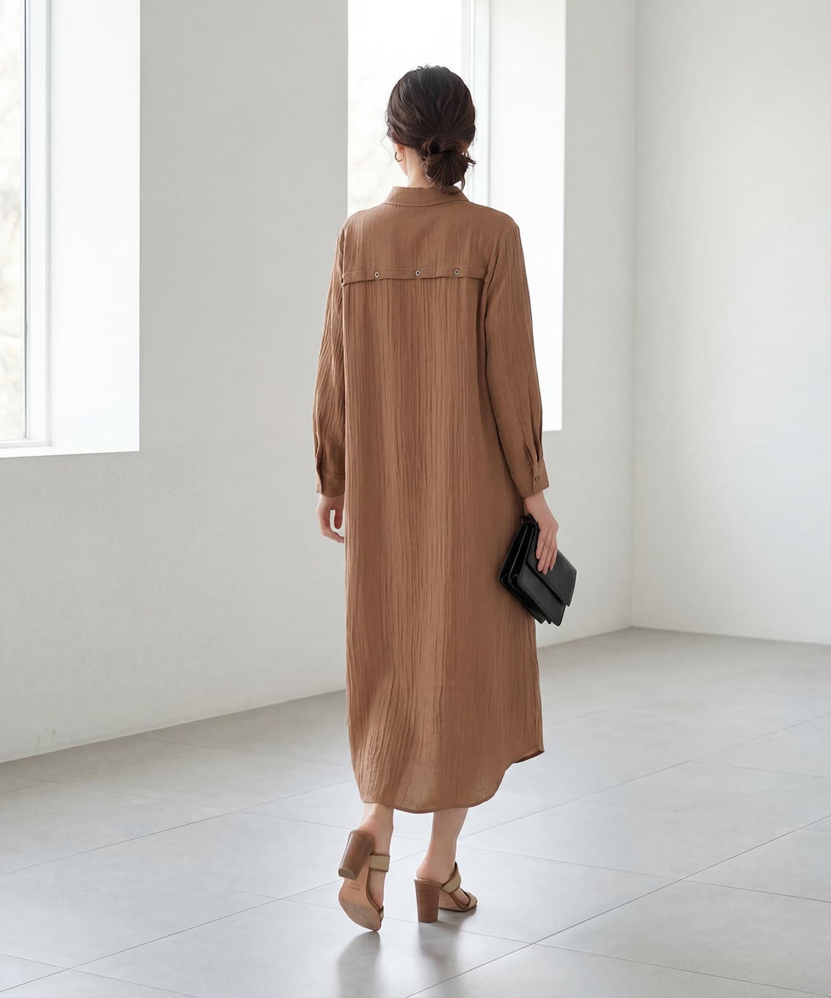 着用イメージ 163cm ライトブラウン
