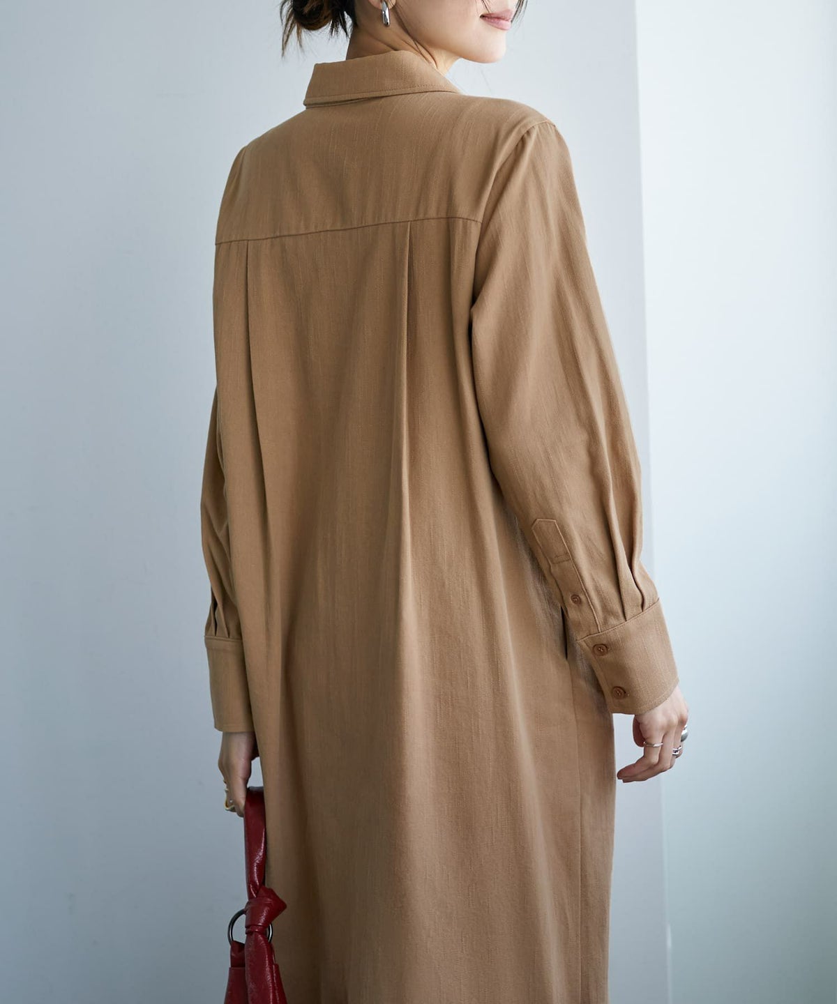 着用イメージ 166cm キャメルベージュ 02サイズ