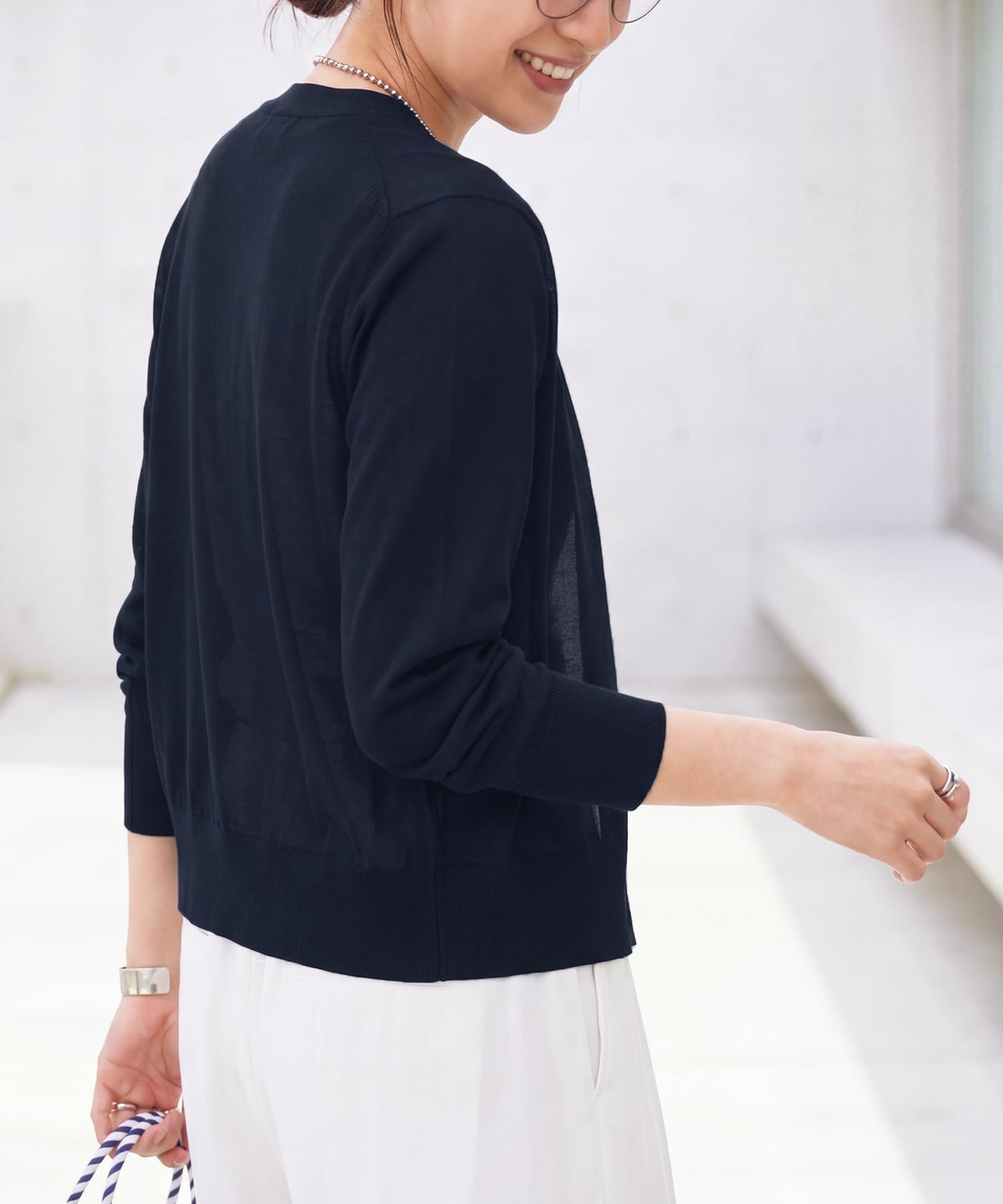 着用イメージ 163cm ネイビー