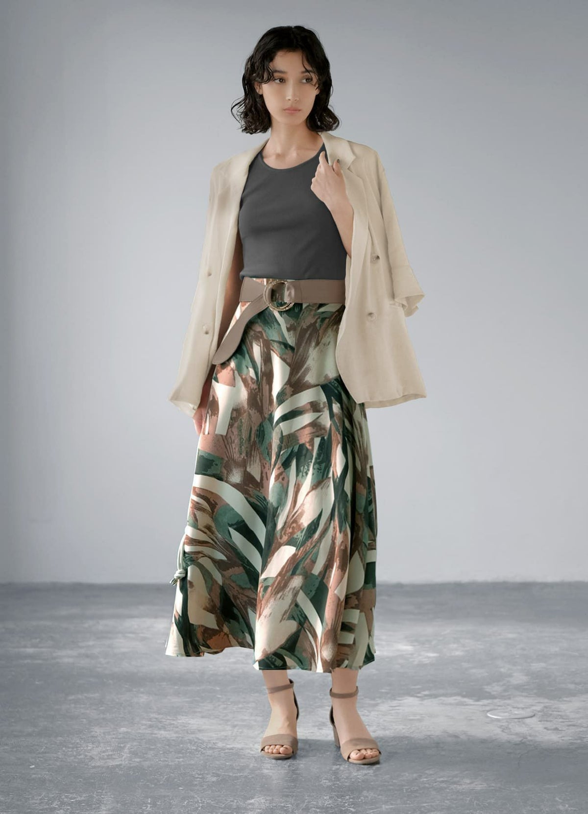 ダブルリングレザーサッシュベルト／GD金具