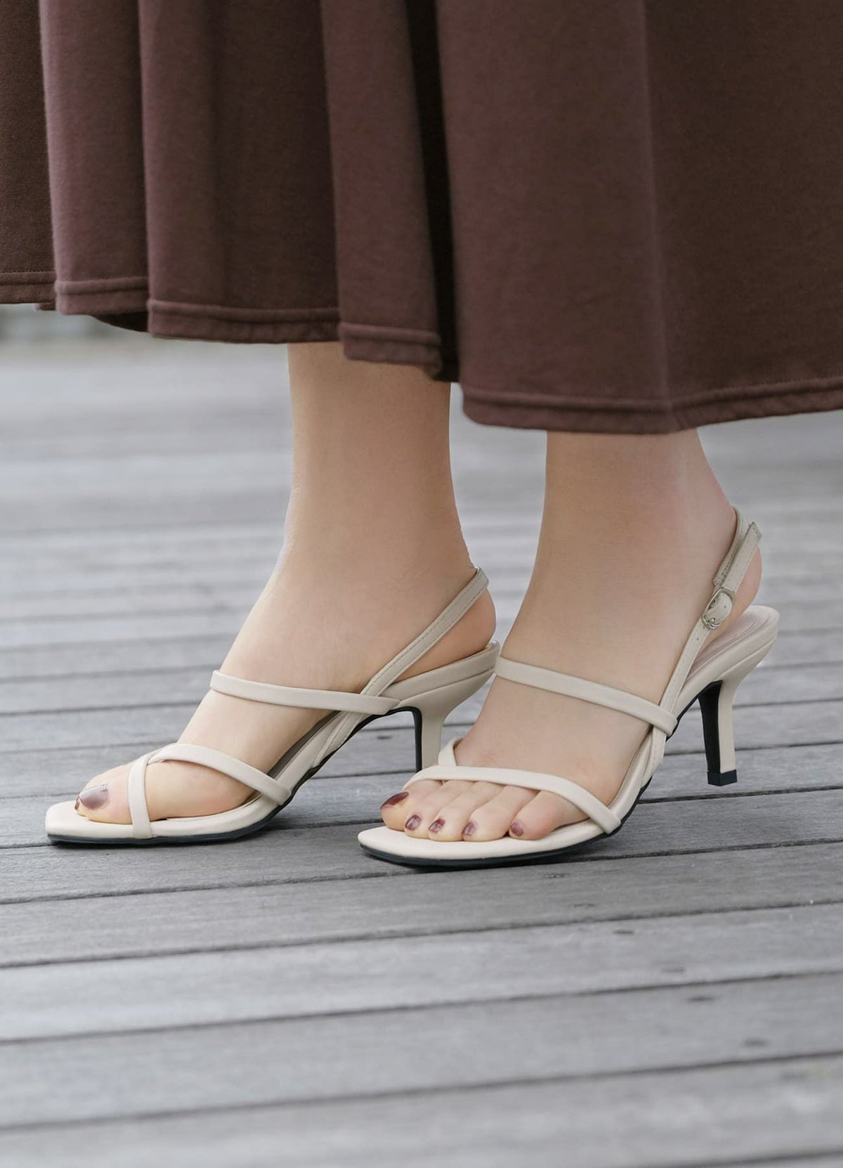 着用イメージ 165cm グレイッシュホワイト