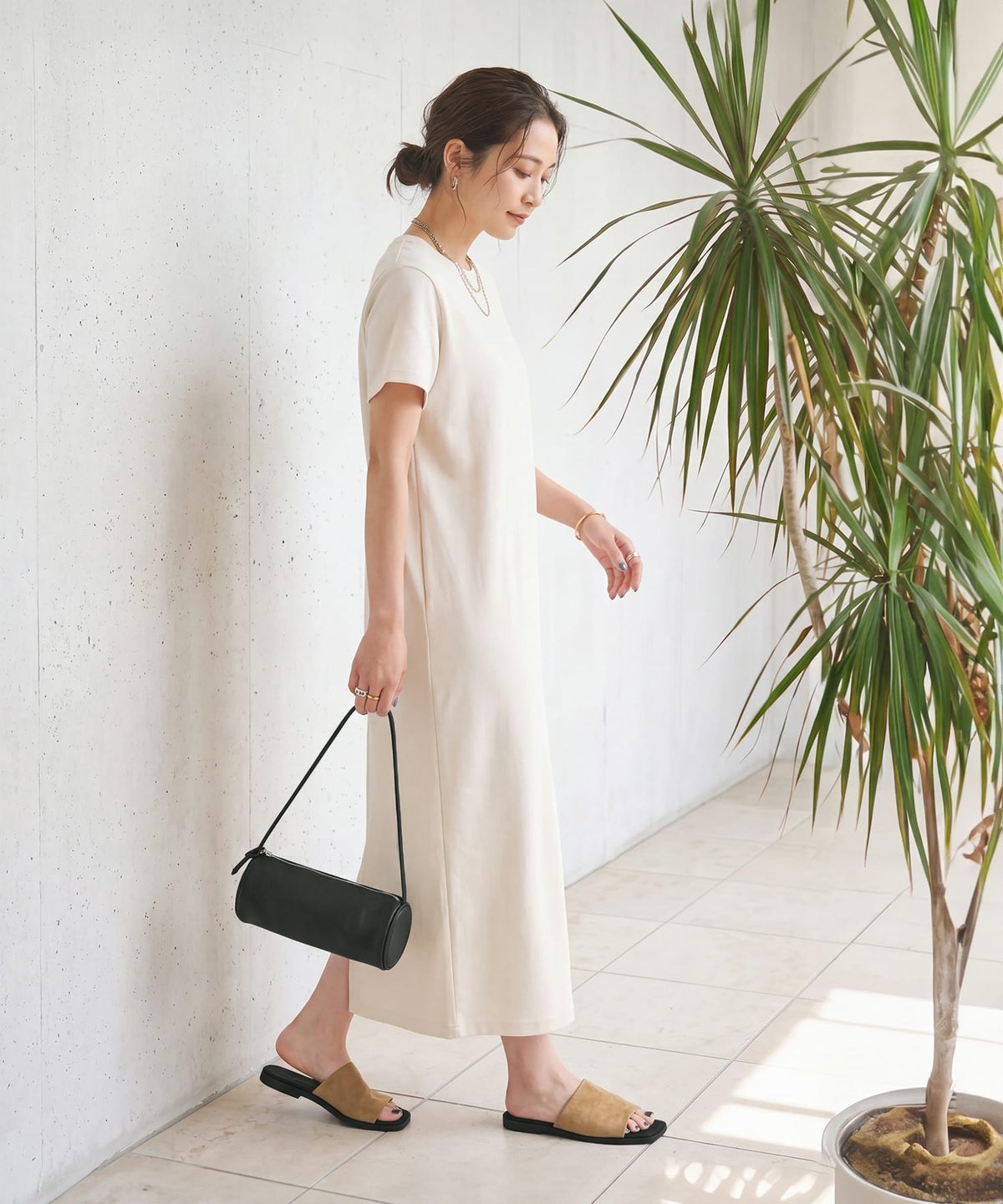 着用イメージ 163cm オフホワイト