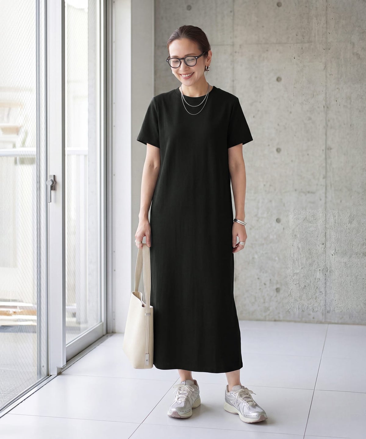 着用イメージ 163cm ブラック