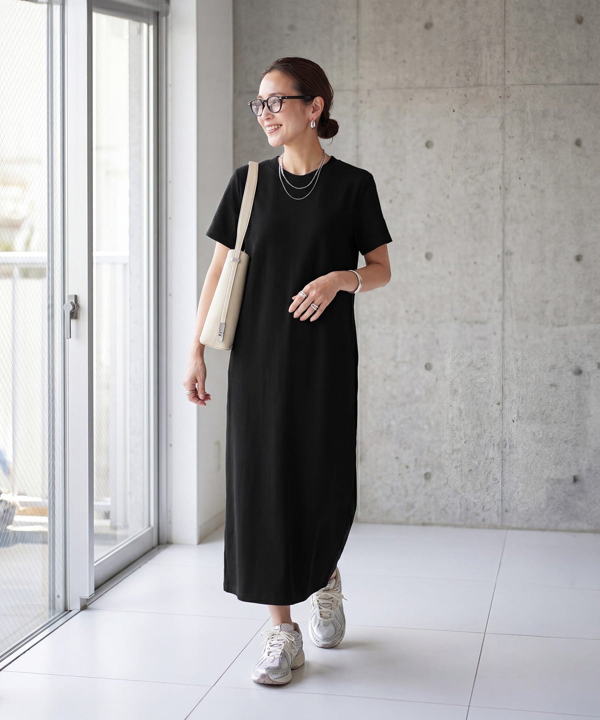 着用イメージ 163cm ブラック