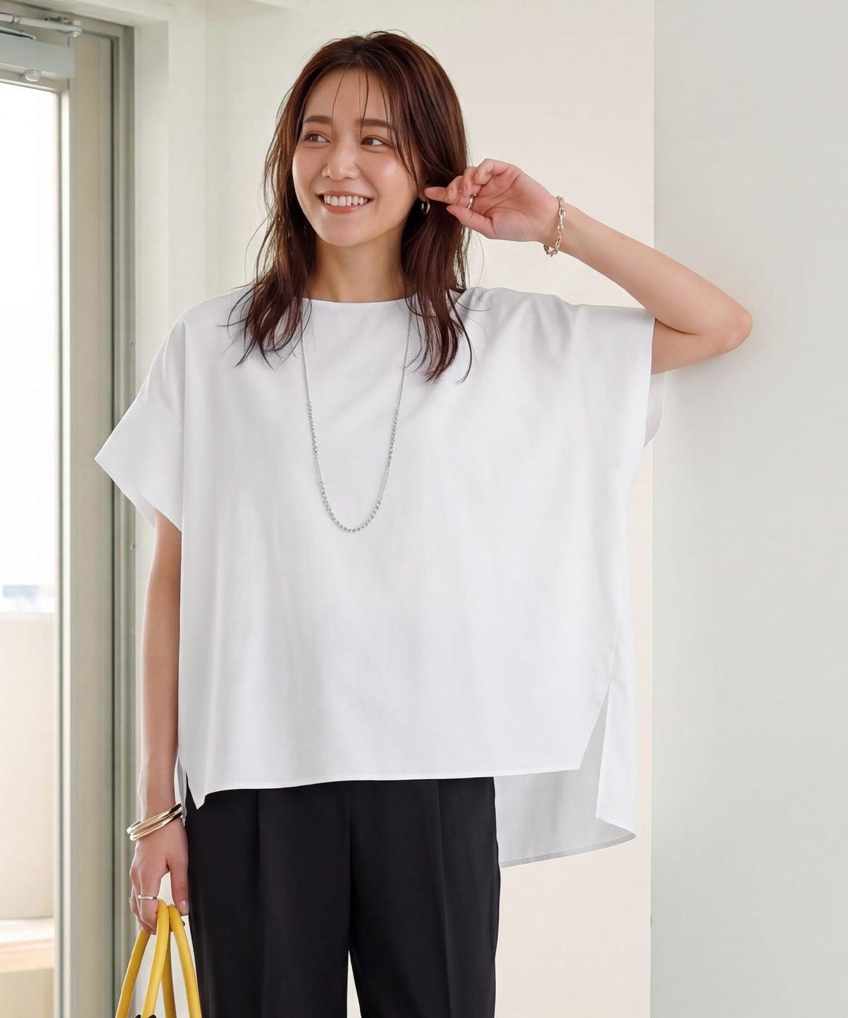 着用イメージ 163cm ホワイト