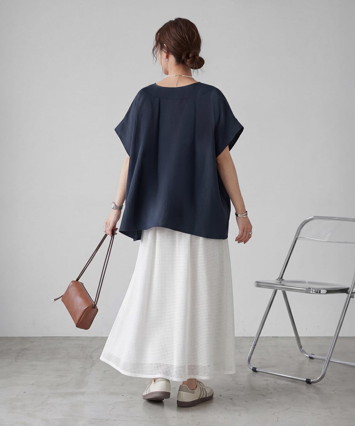 着用イメージ 163cm ネイビー