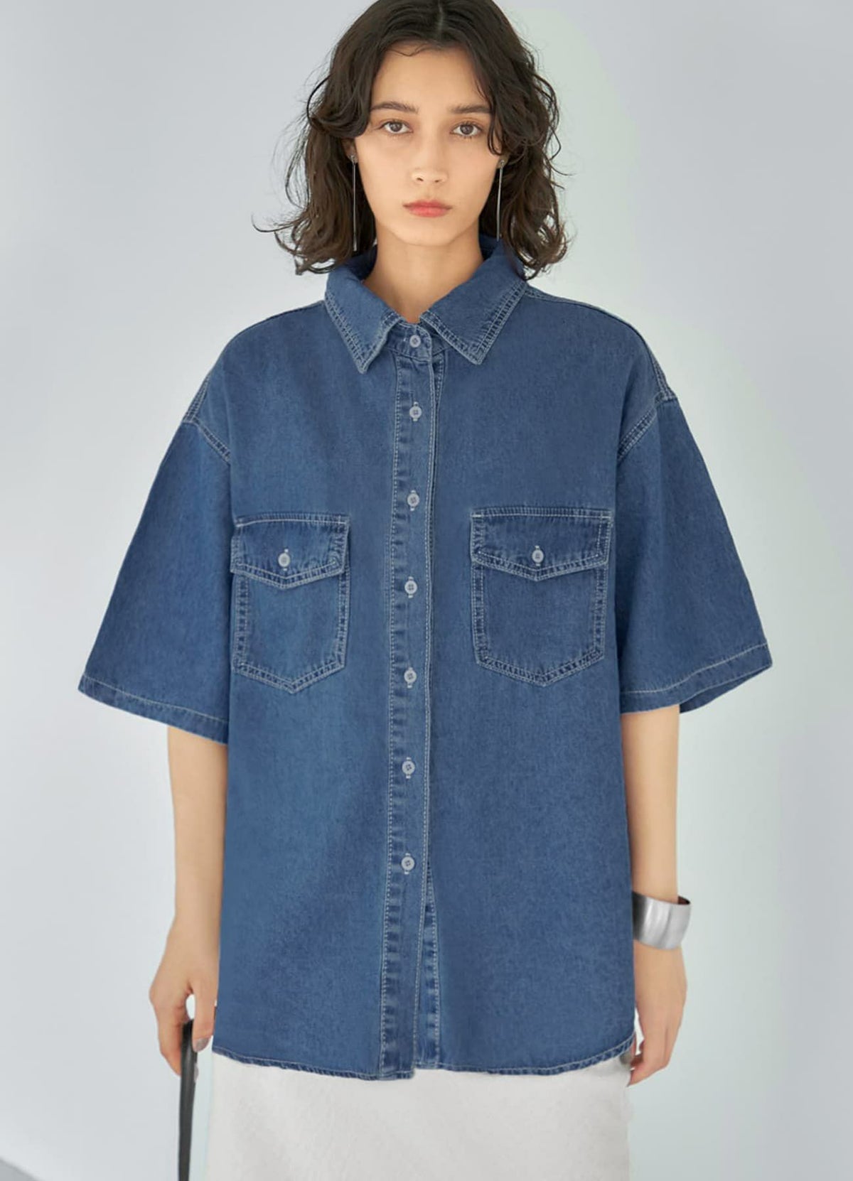 着用イメージ 167cm シルバー