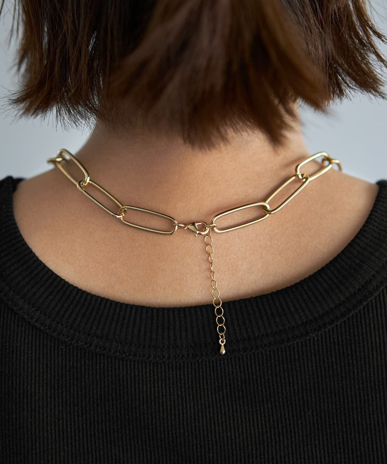 55cmオーバルチェーンネックレス | おしゃれな大人レディース