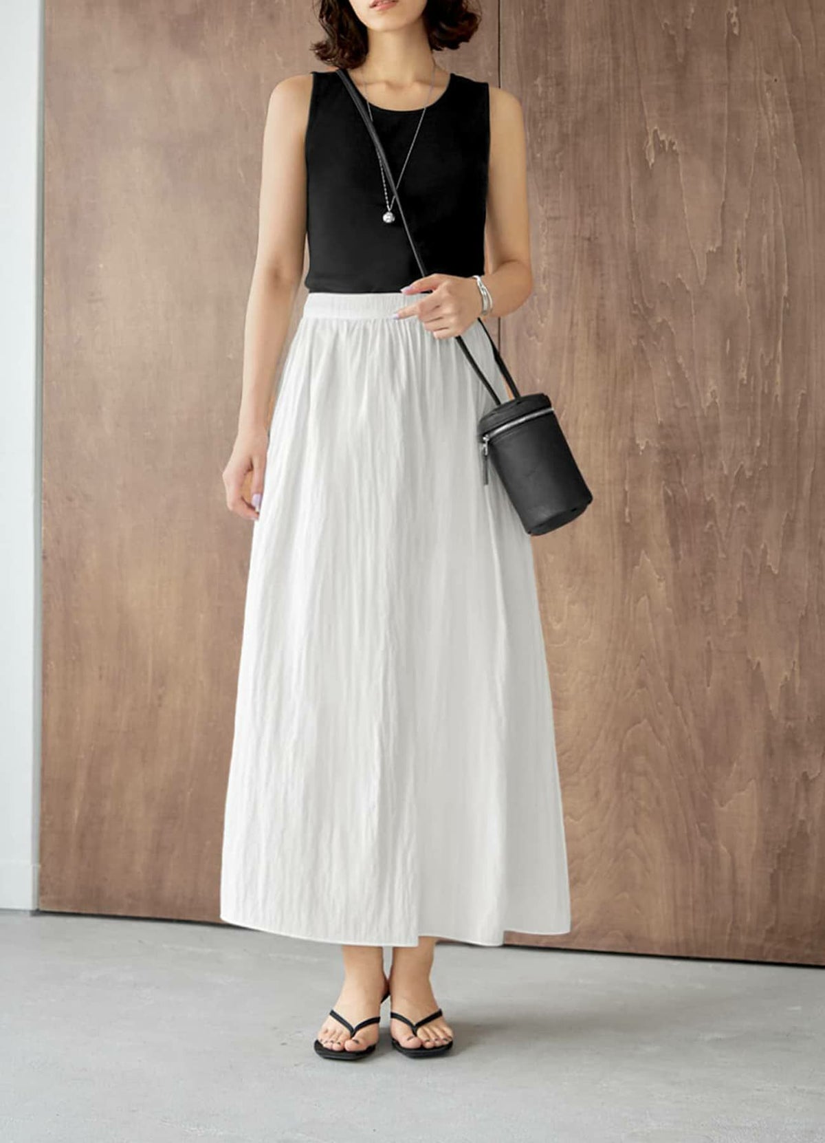 ニュアンス質感ギャザースカート