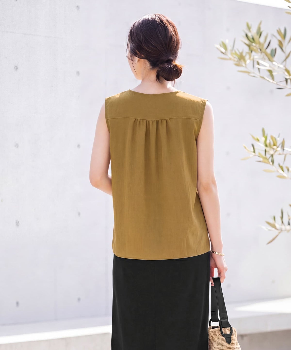 着用イメージ 163cm ダークマスタード