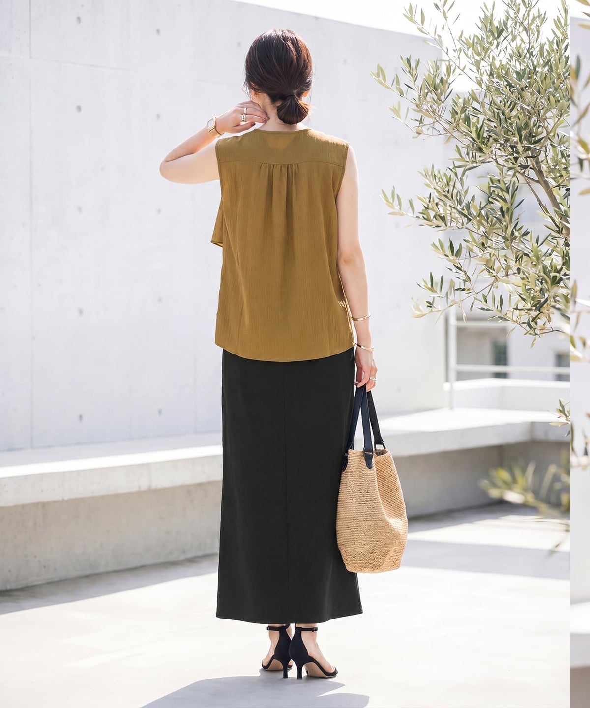 着用イメージ 163cm ダークマスタード