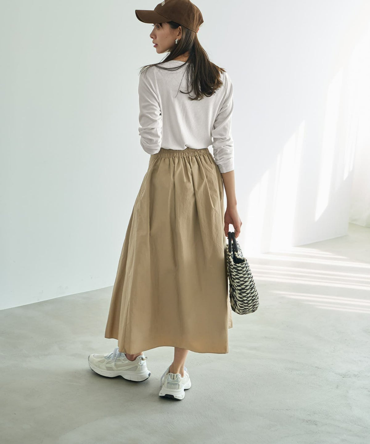着用イメージ 165cm ベージュ