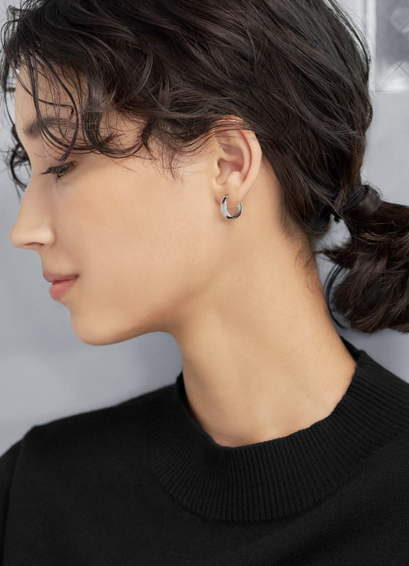 K10ふくらみフープピアス | おしゃれな大人レディースファッション通販