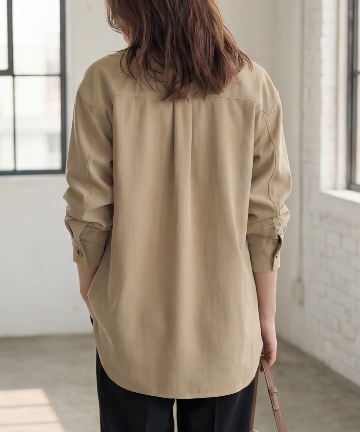 着用イメージ 165cm オリーブベージュ