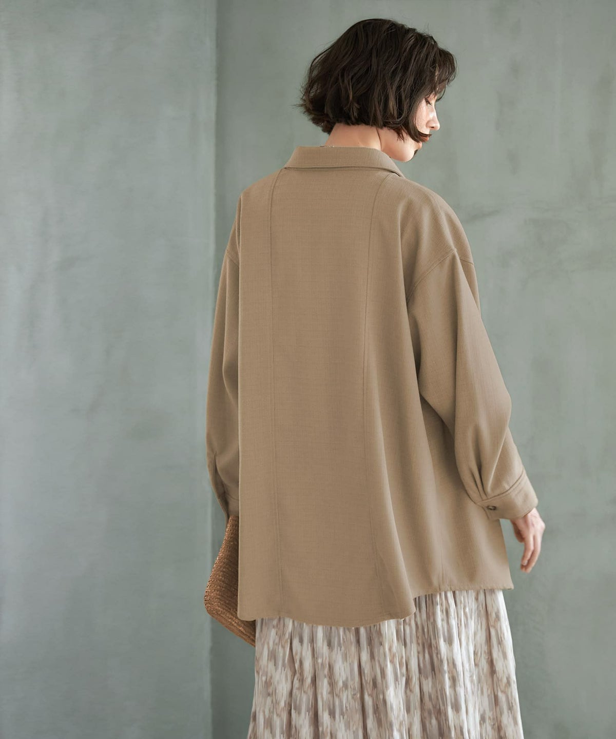 着用イメージ 168cm オリーブベージュ