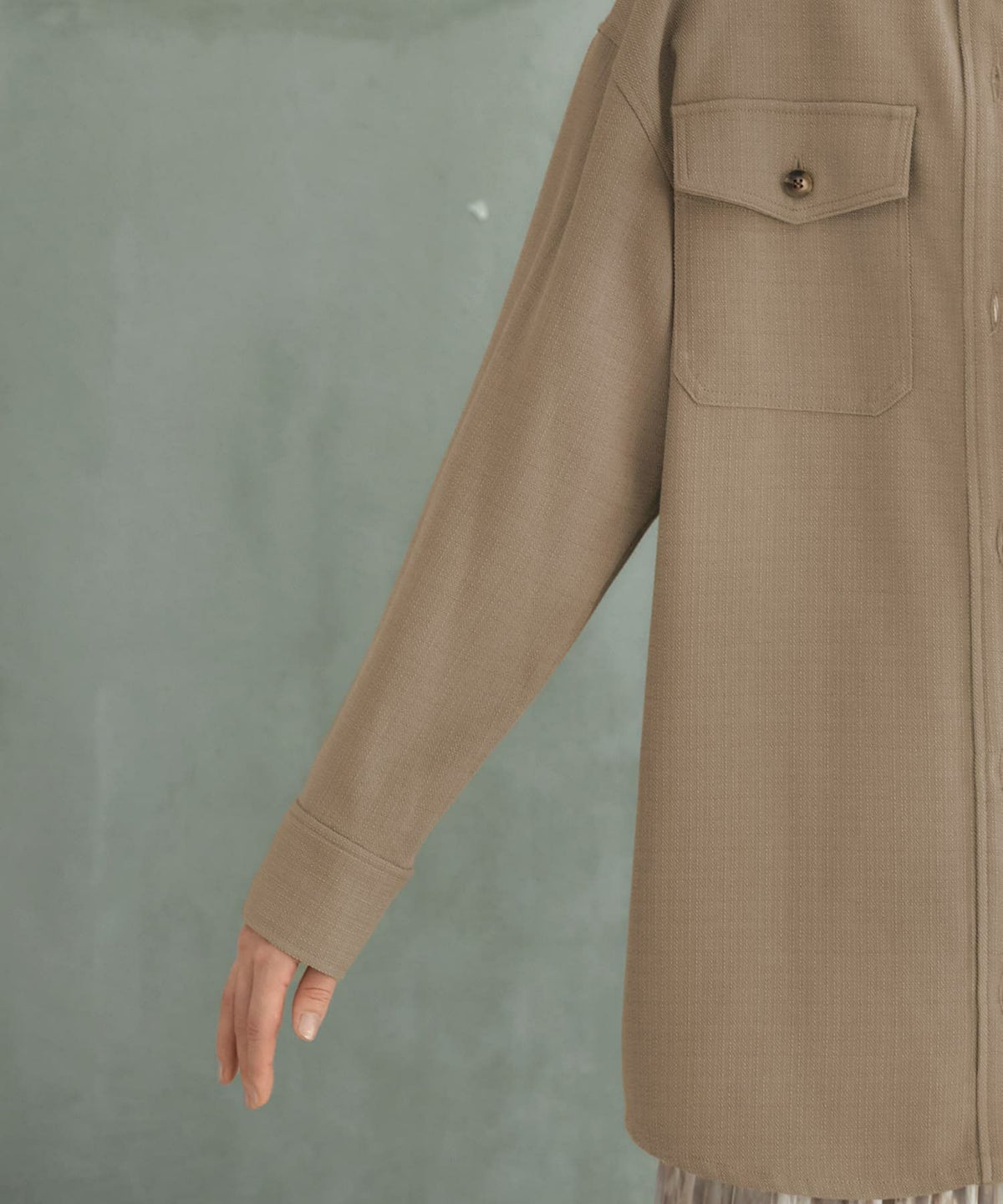 着用イメージ 168cm オリーブベージュ