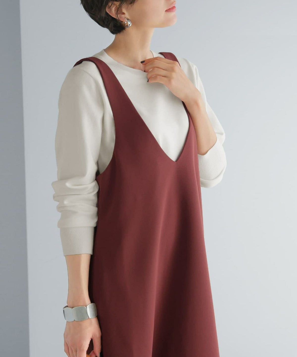 着用イメージ 168cm ルビーブラウン 02サイズ