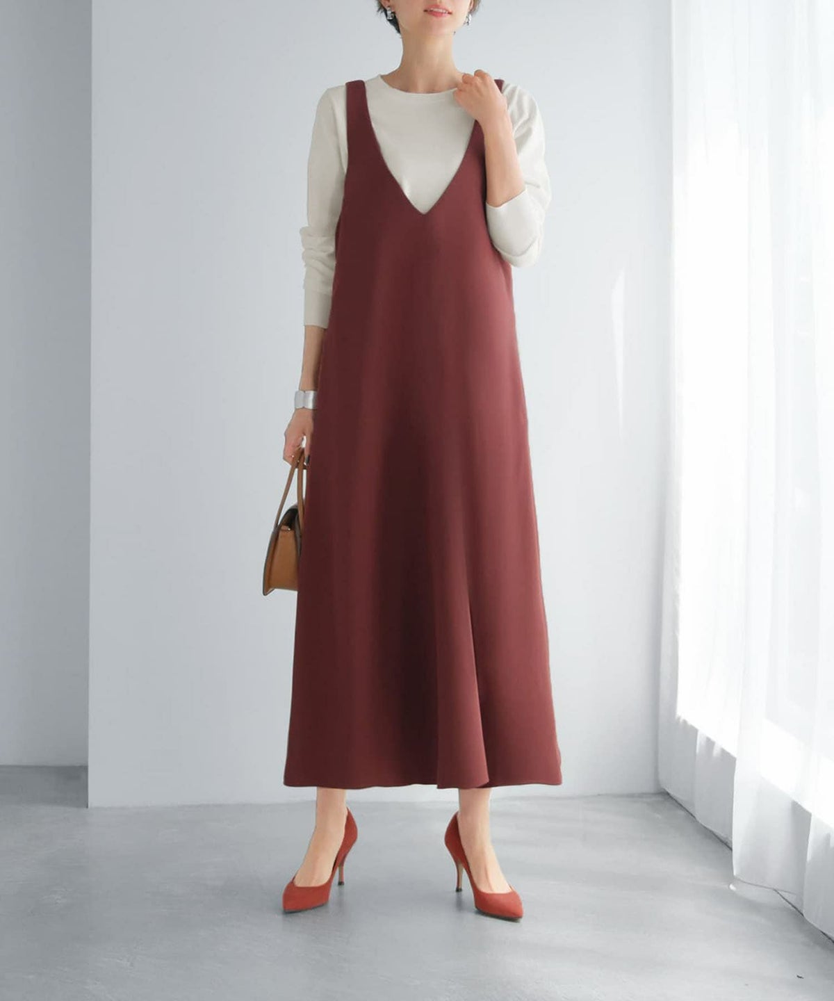 着用イメージ 168cm ルビーブラウン 02サイズ