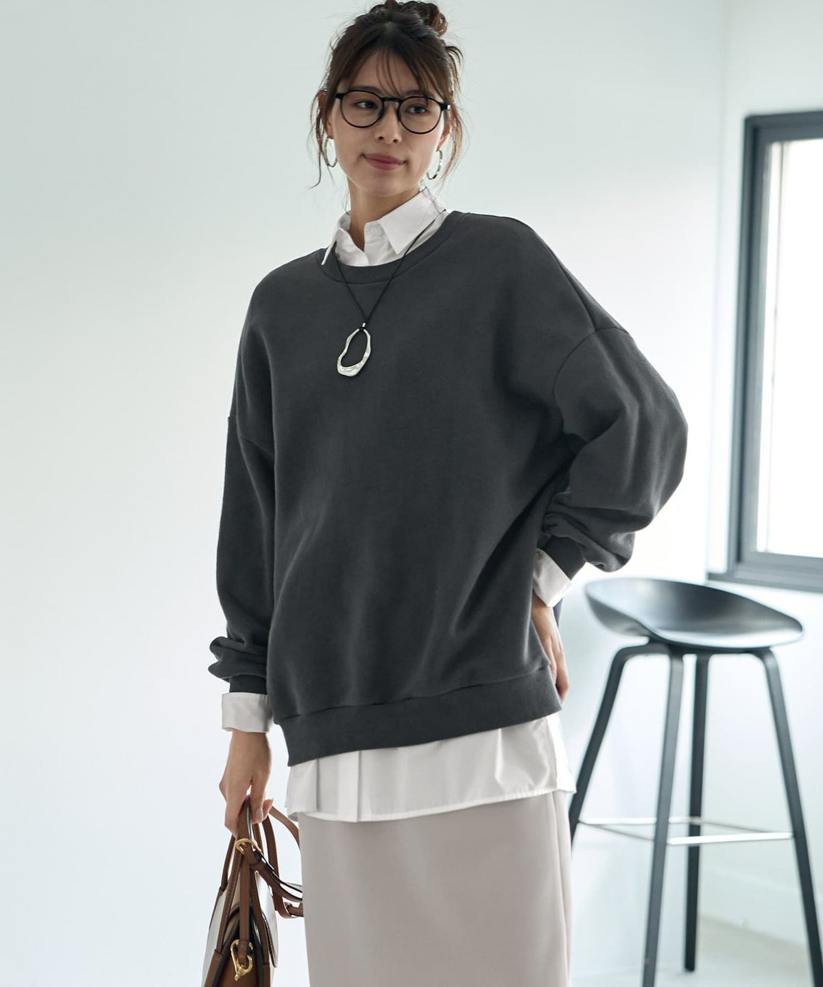 着用イメージ 168cm ホワイト