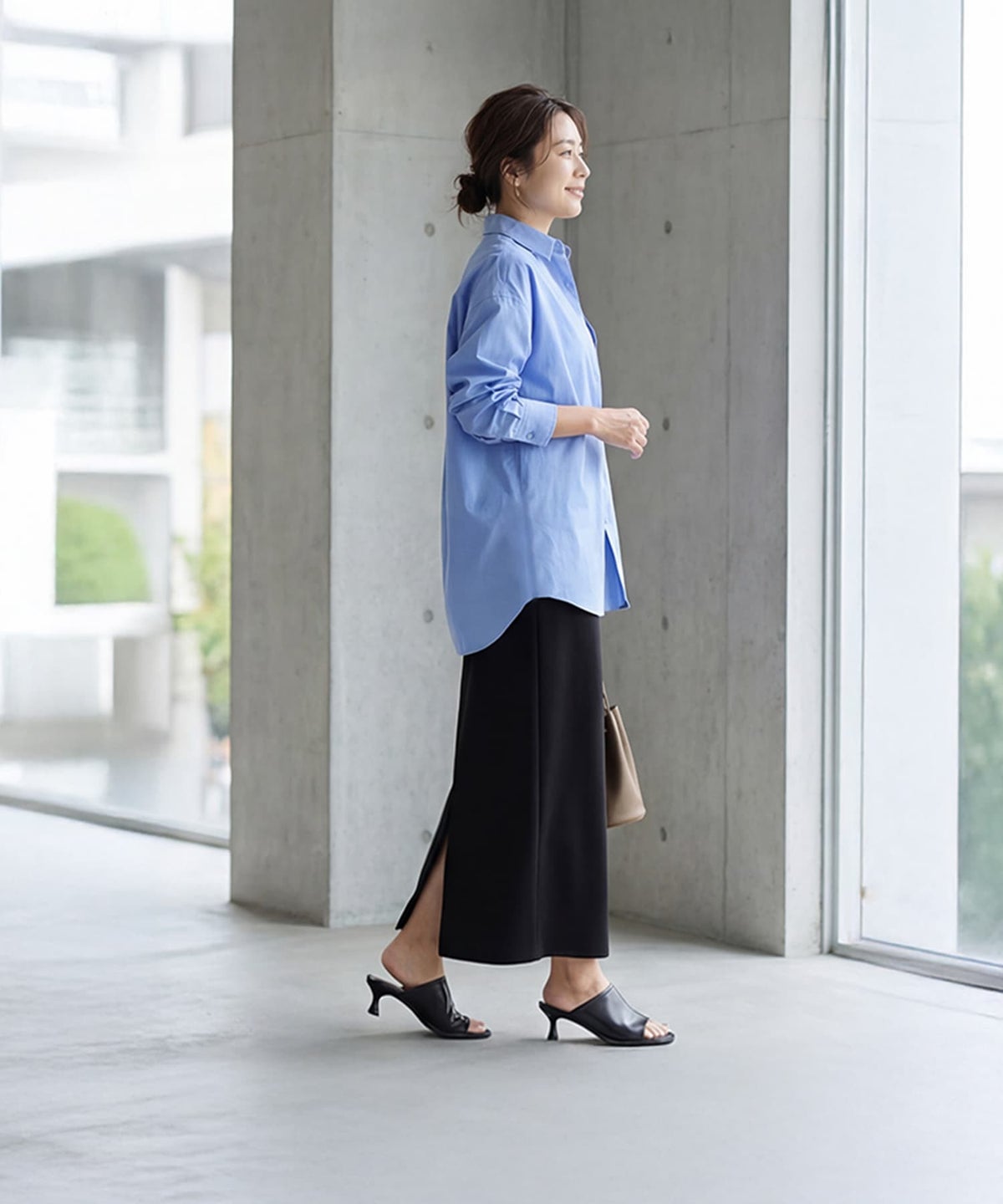 着用イメージ 163cm ブルー