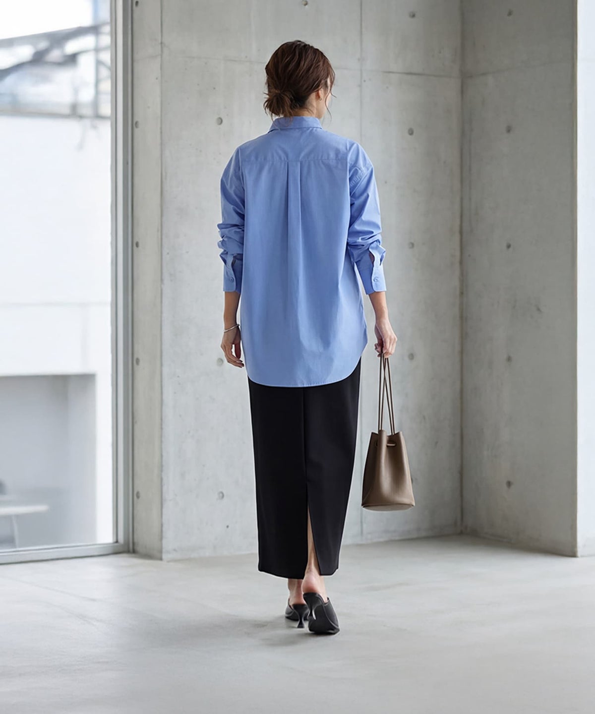 着用イメージ 163cm ブルー