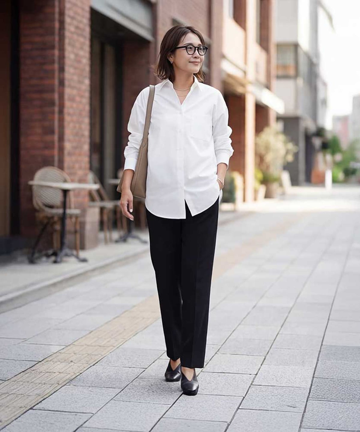 着用イメージ 163cm ホワイト