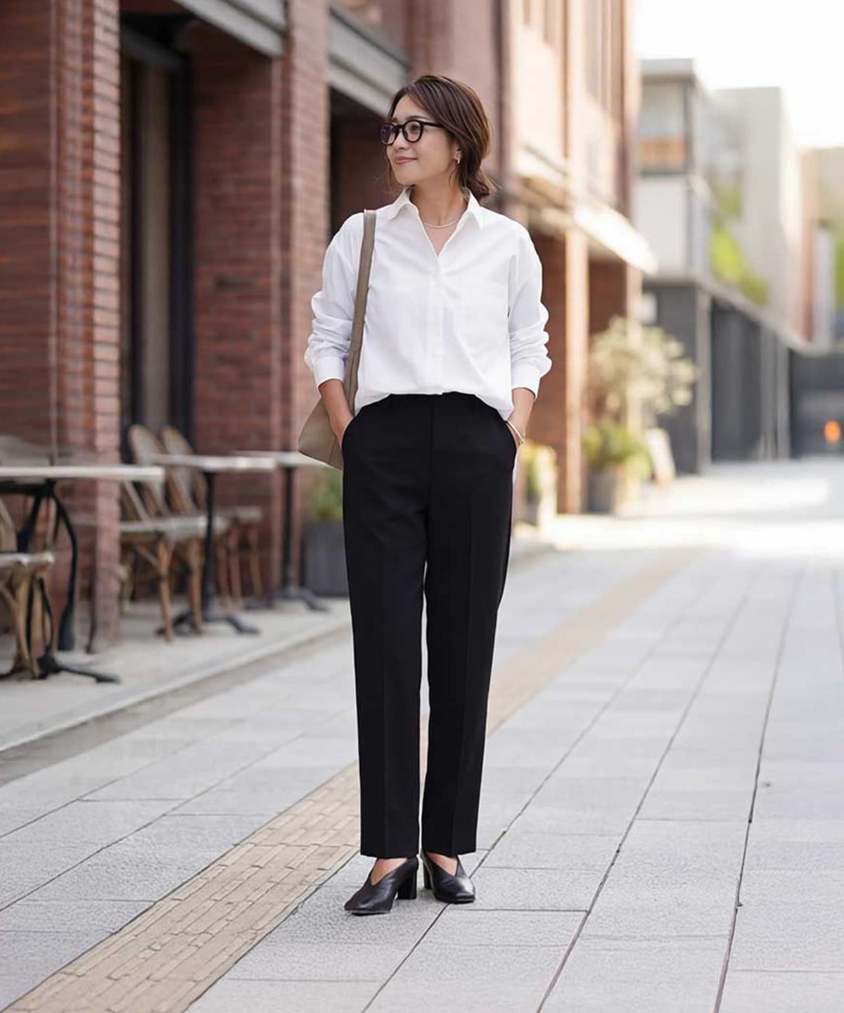 着用イメージ 163cm ホワイト