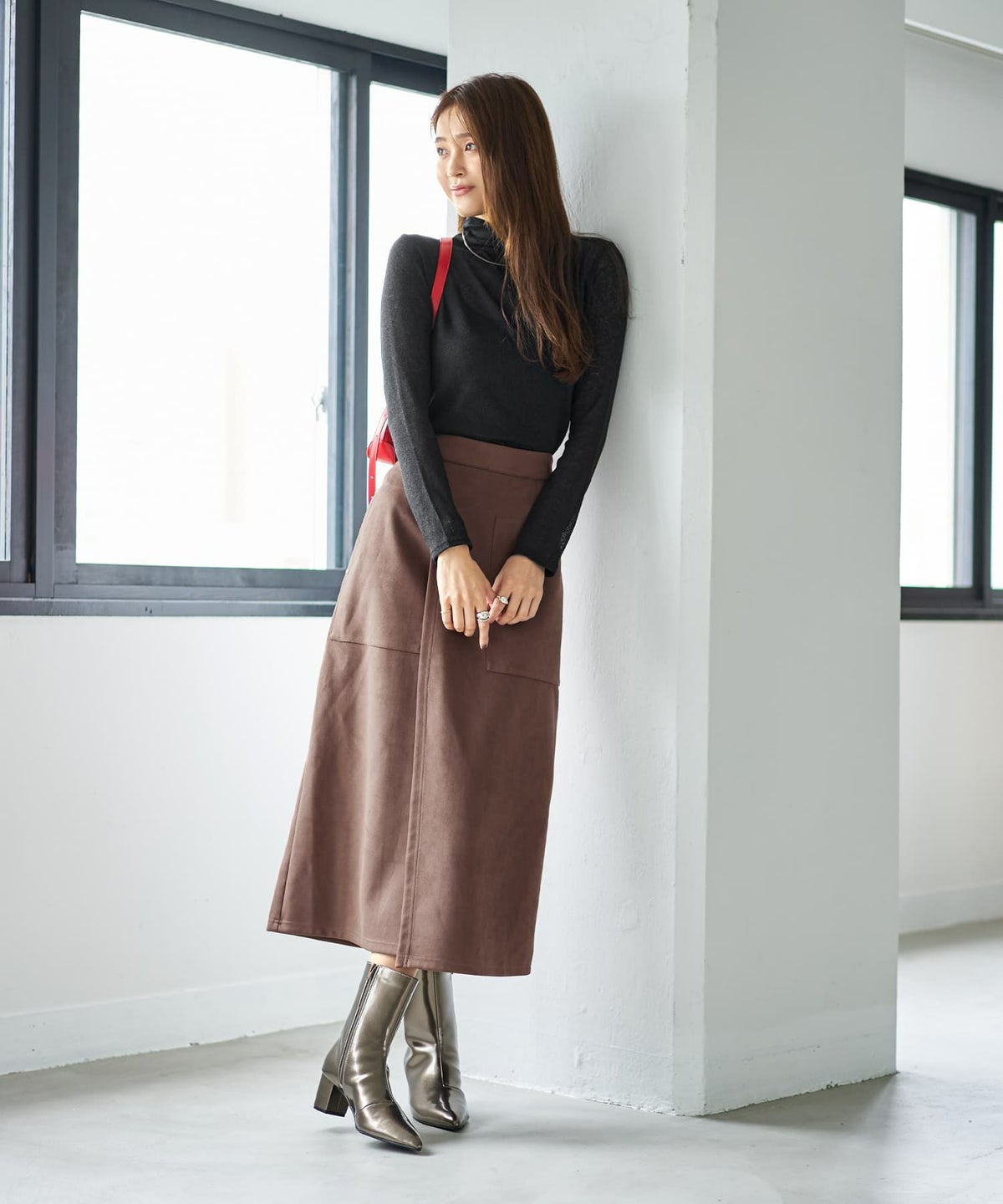 着用イメージ 166cm ブラック Sサイズ