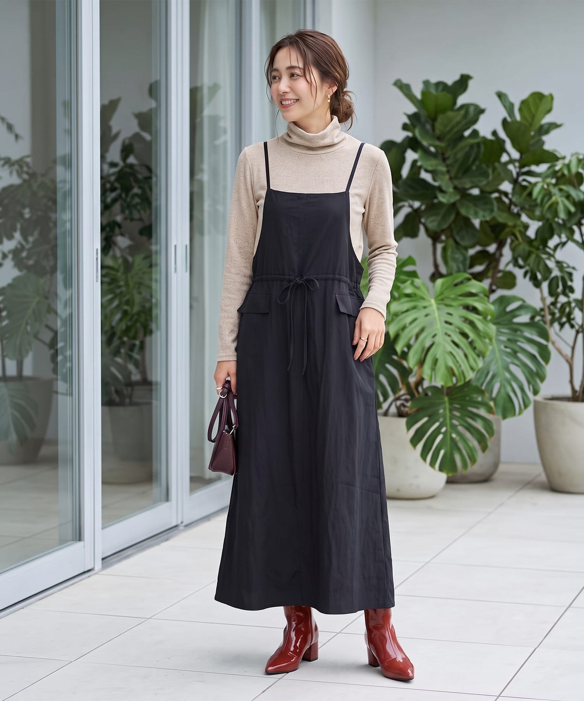 着用イメージ 163cm ベージュミックス Sサイズ