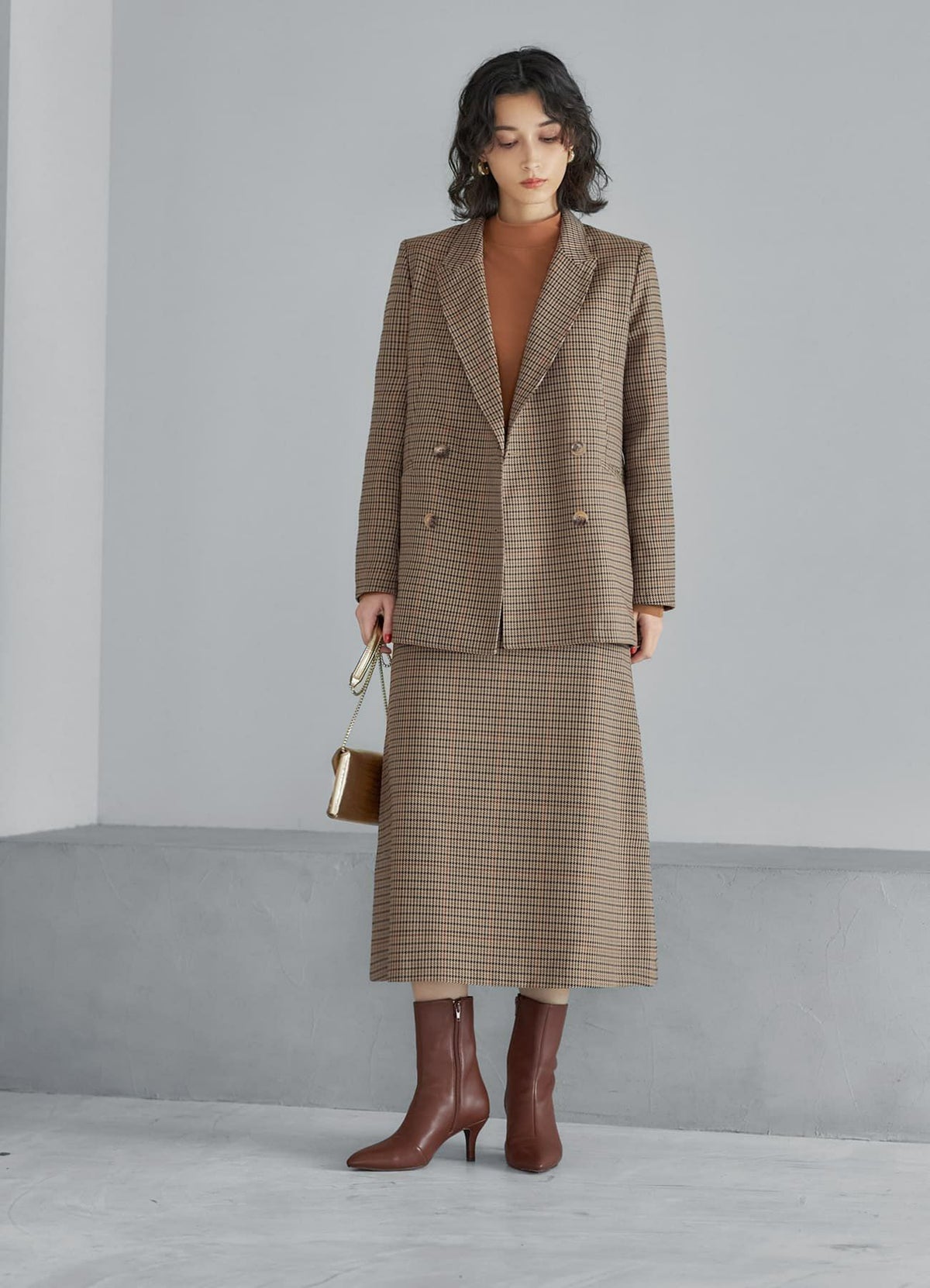 着用イメージ 165cm ライトブラウン