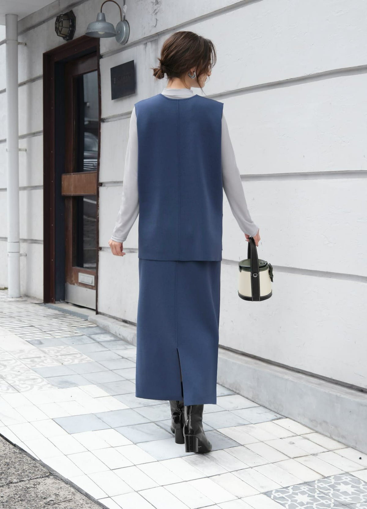 着用イメージ 165cm ライトグレー