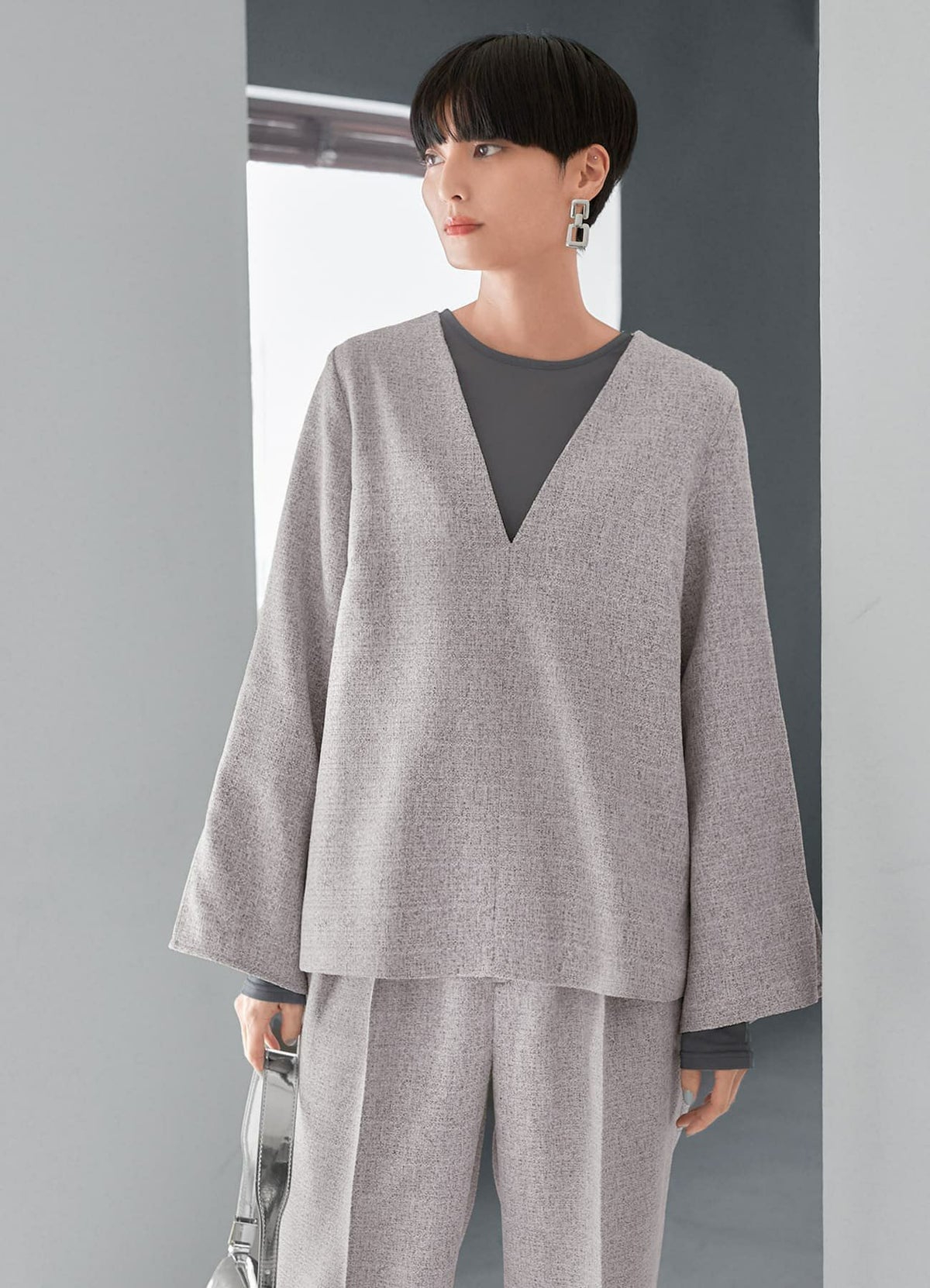 着用イメージ 165cm チャコール