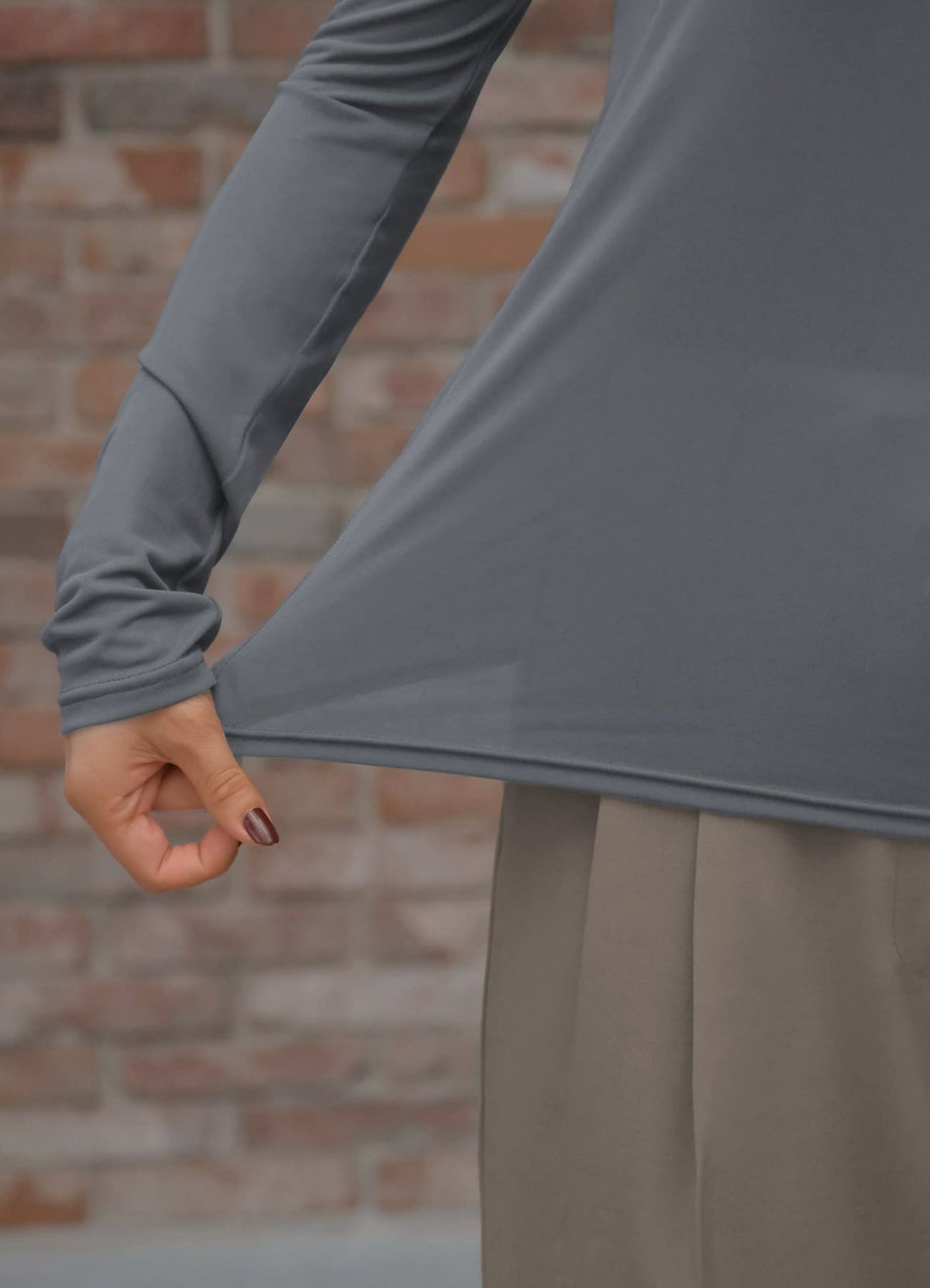 着用イメージ 165cm チャコール