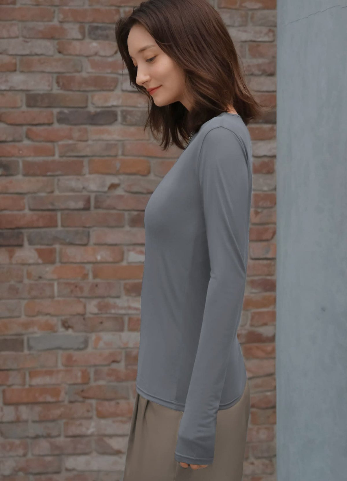 着用イメージ 165cm チャコール