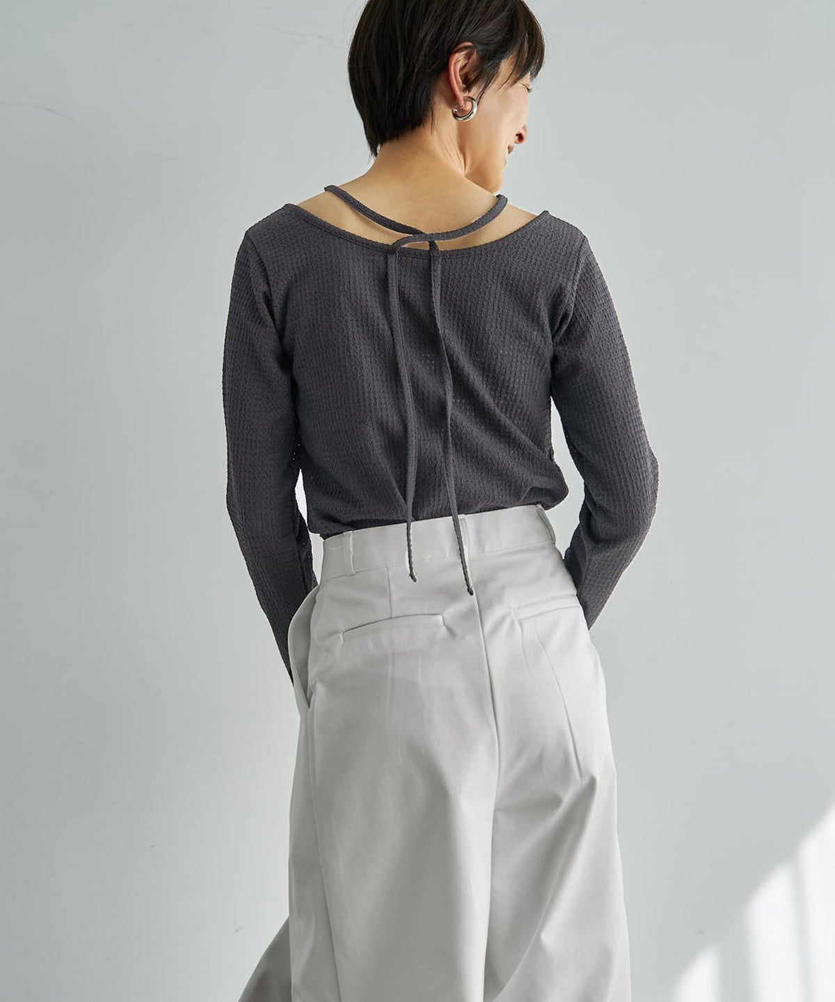 着用イメージ 167cm チャコール