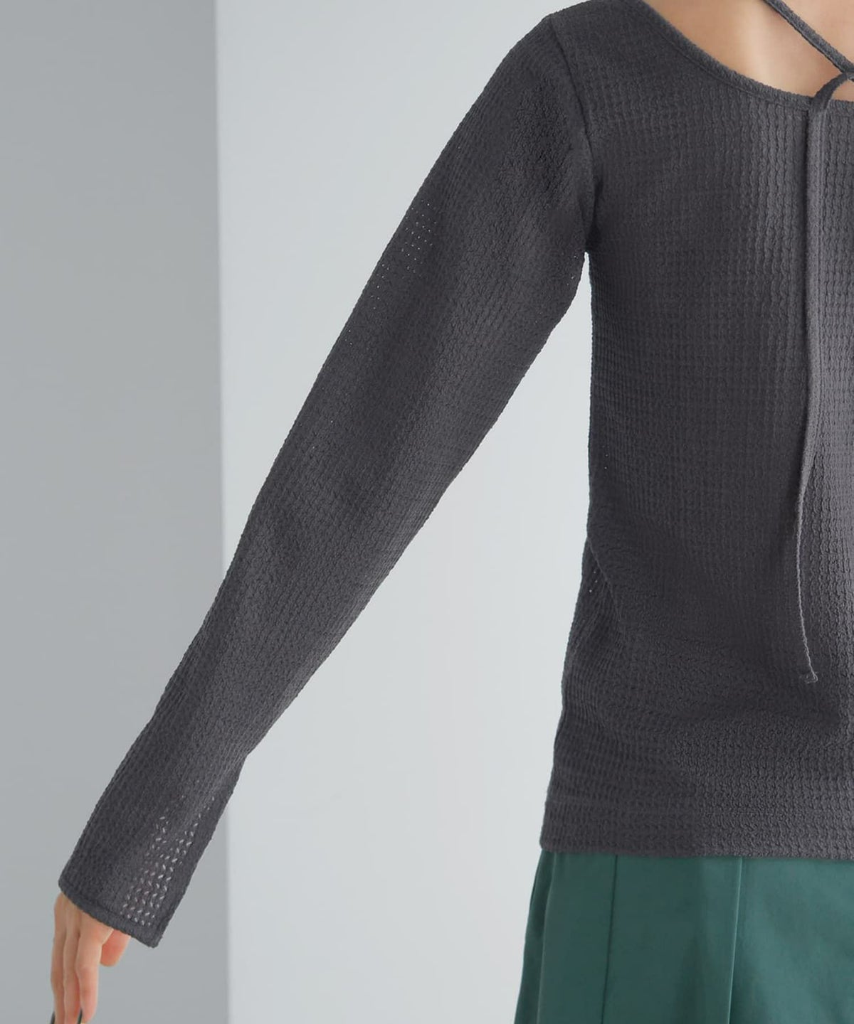 着用イメージ 167cm チャコール