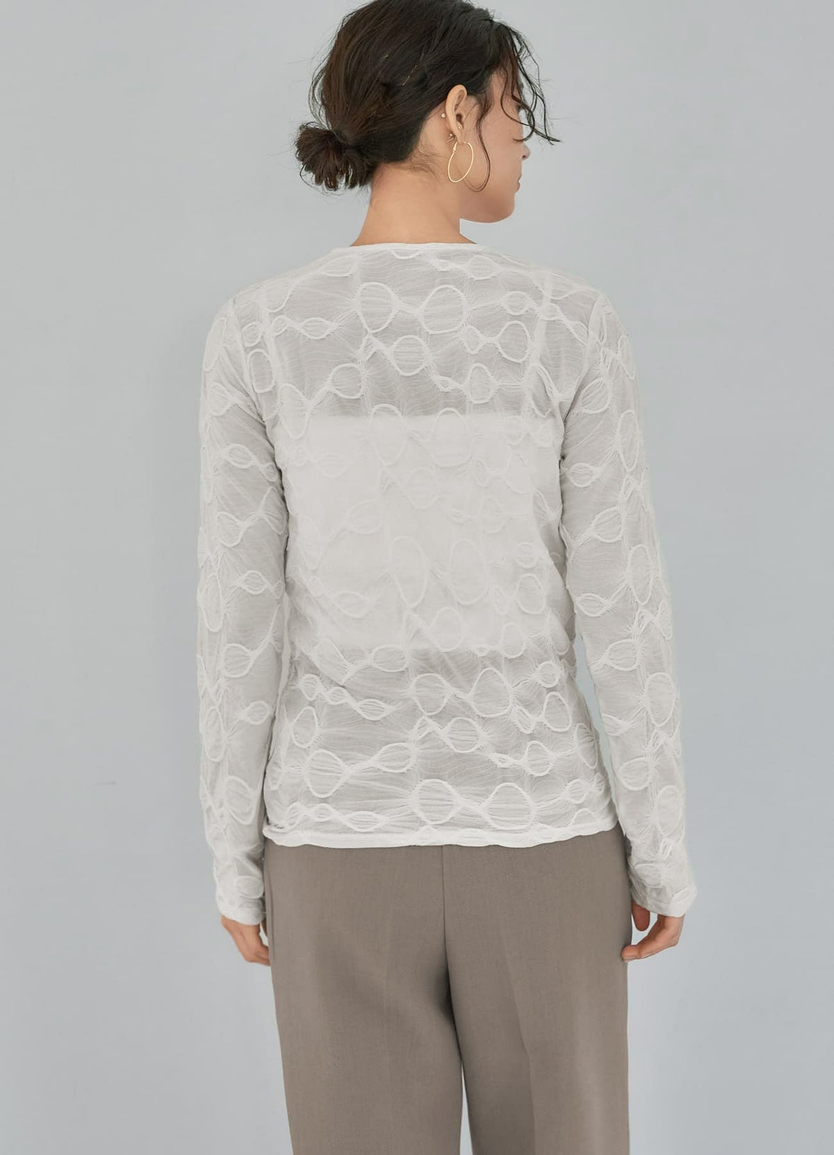 着用イメージ 165cm 着用サイズ S-M アイボリー