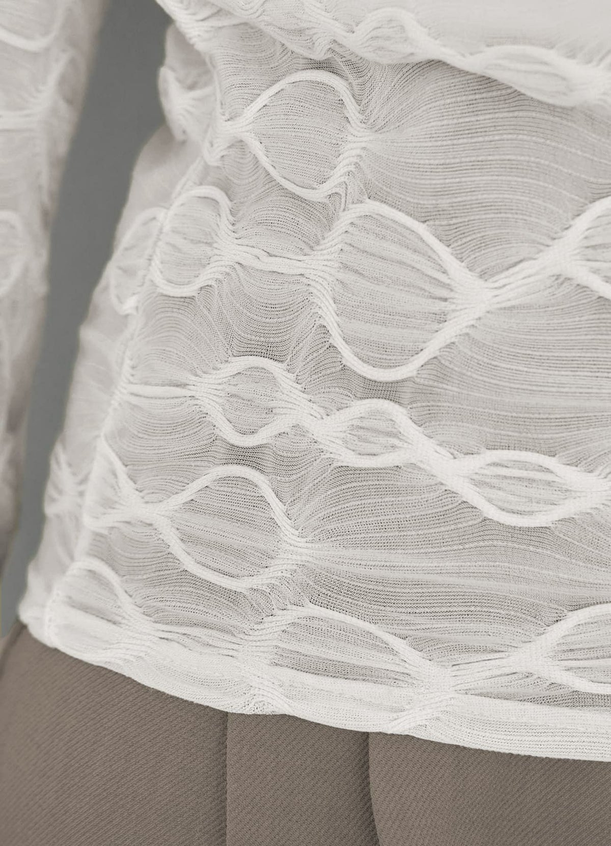 着用イメージ 165cm 着用サイズ S-M アイボリー