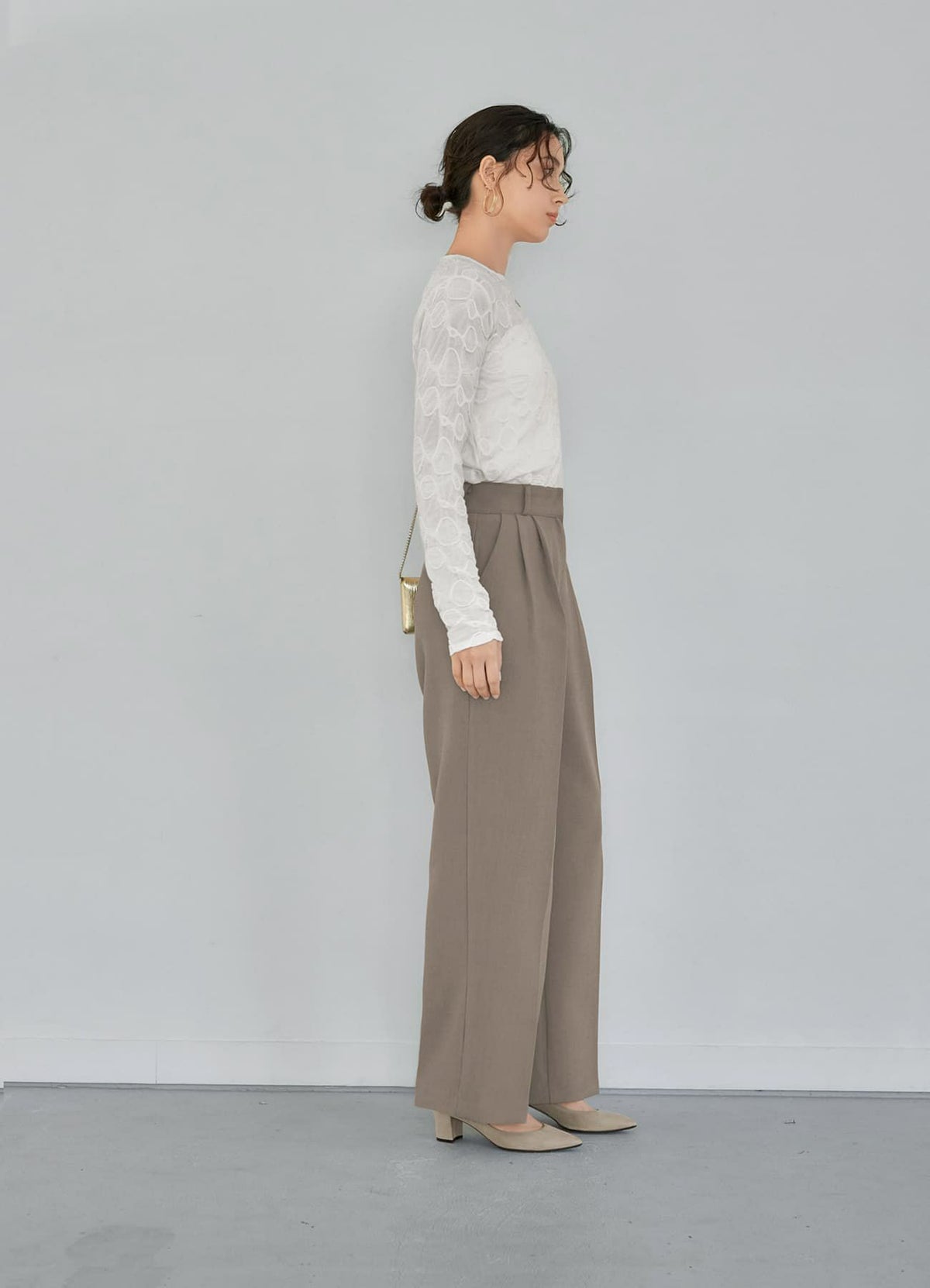 着用イメージ 165cm 着用サイズ S-M アイボリー